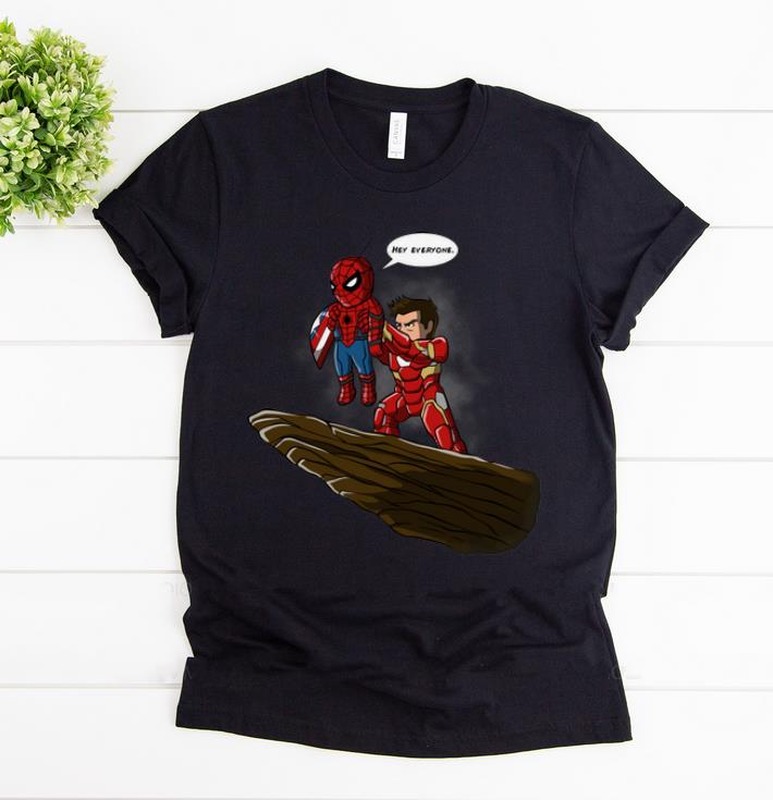 Original Spider Man and Iron Man Hey Everyone Lion King shirt 1 - Original Spider Man and Iron Man Hey Everyone Lion King shirt