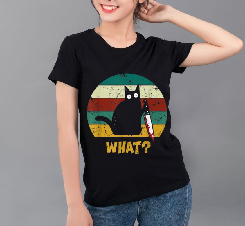 Original What Murderous Cat With Knife Halloween Vintage shirt 4 - Original What Murderous Cat With Knife Halloween Vintage shirt