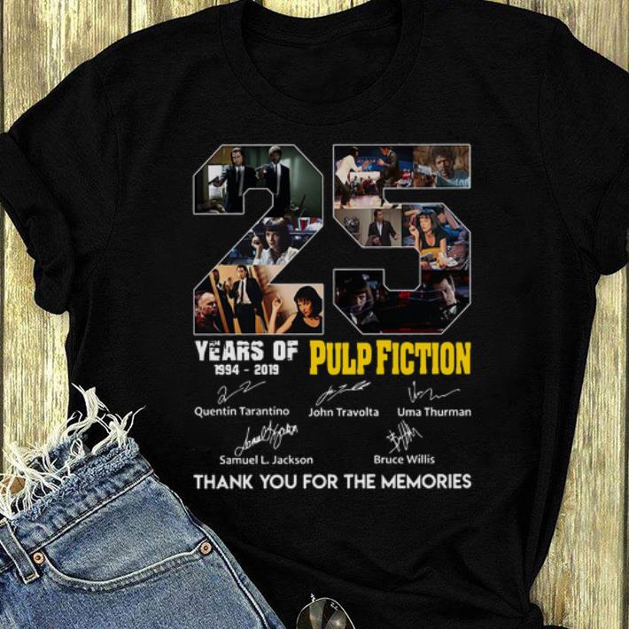 Premium 25 Years Of Pulp Fiction 1994 2019 Thank You For The Memories Signatures shirt 4 - Premium 25 Years Of Pulp Fiction 1994 2019 Thank You For The Memories Signatures shirt