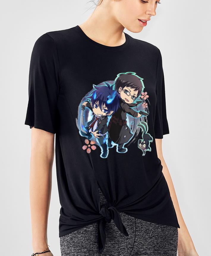 Premium Blue Ao No Exorcist Art Cute Chibi shirt 4 - Premium Blue Ao No Exorcist - Art Cute Chibi shirt
