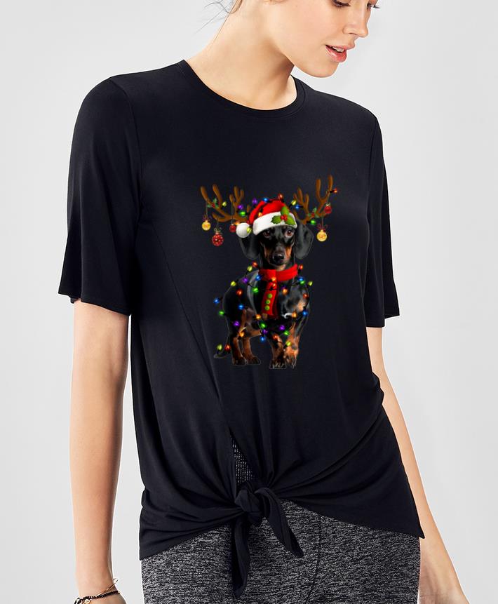 Premium Dachshund Christmas Reindeer Christmas Lights shirt 4 - Premium Dachshund Christmas Reindeer Christmas Lights shirt