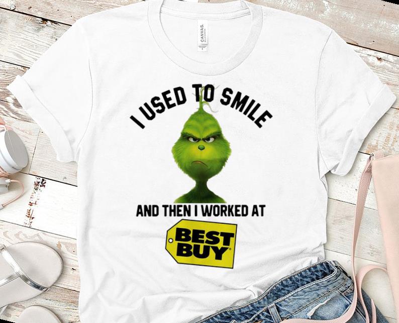 Premium Grinch I Used To Smile And Then I Worked At Best Buy shirt 1 - Premium Grinch I Used To Smile And Then I Worked At Best Buy shirt