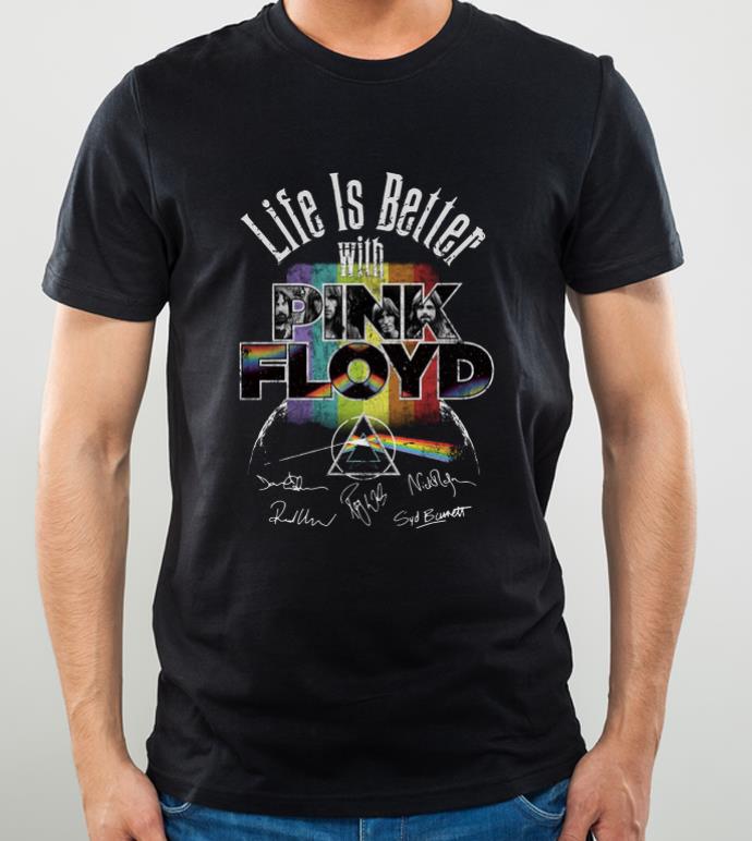 Premium Life Is Better With Pink Floyd Signatures shirt 4 - Premium Life Is Better With Pink Floyd Signatures shirt