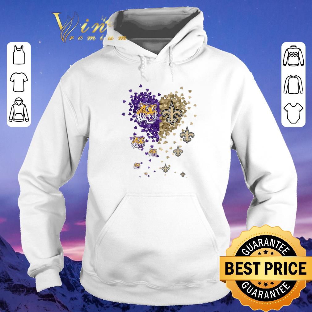 Premium Love LSU Tigers New Orleans Saints Tiny Hearts Shape shirt sweater 4 - Premium Love LSU Tigers New Orleans Saints Tiny Hearts Shape shirt sweater