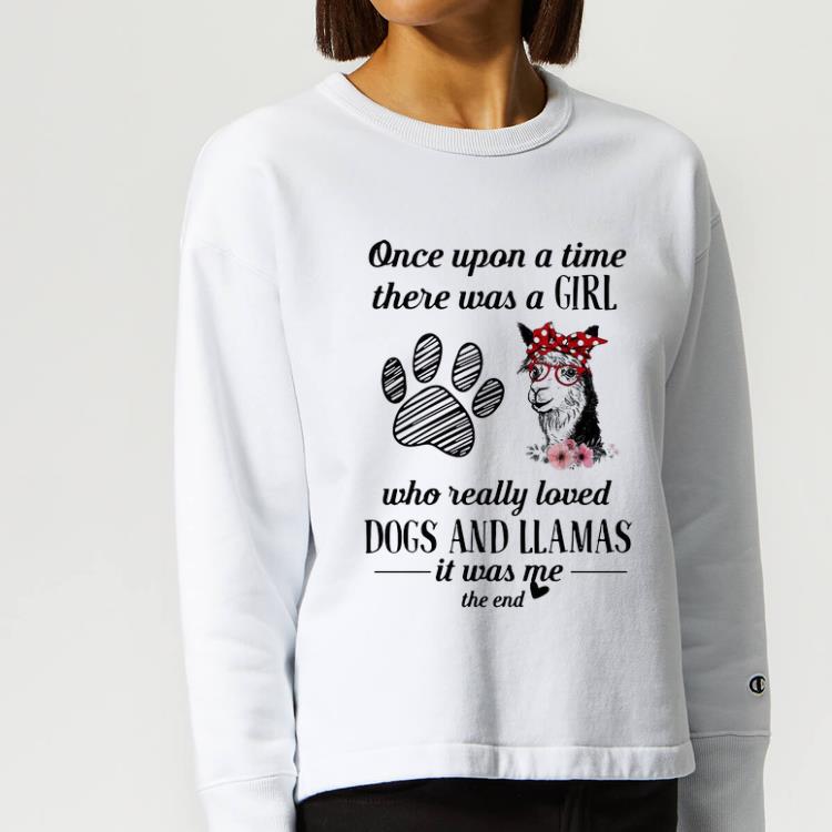 Premium Once Upon A Time A Girl Really Loves Dogs And Llamas shirt 4 - Premium Once Upon A Time A Girl Really Loves Dogs And Llamas shirt