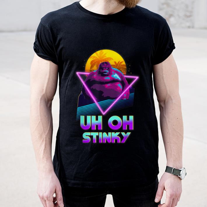 Premium Uh Oh Stinky Poop Le Monke Vaporwave Outrun shirt 4 - Premium Uh Oh Stinky Poop Le Monke Vaporwave Outrun shirt