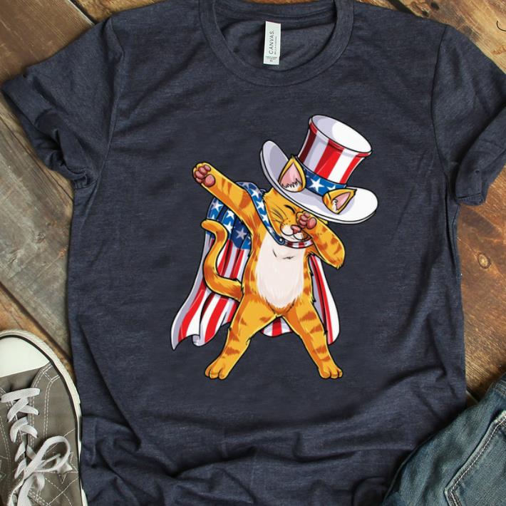 Pretty American Flag Patriot Cat Dabbing 4th July Independence Day shirt 1 - Pretty American Flag Patriot Cat Dabbing 4th July Independence Day shirt