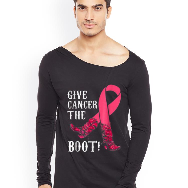 Pretty Give Cancer The Boot Breast Cancer Awareness shirt 4 - Pretty Give Cancer The Boot Breast Cancer Awareness shirt