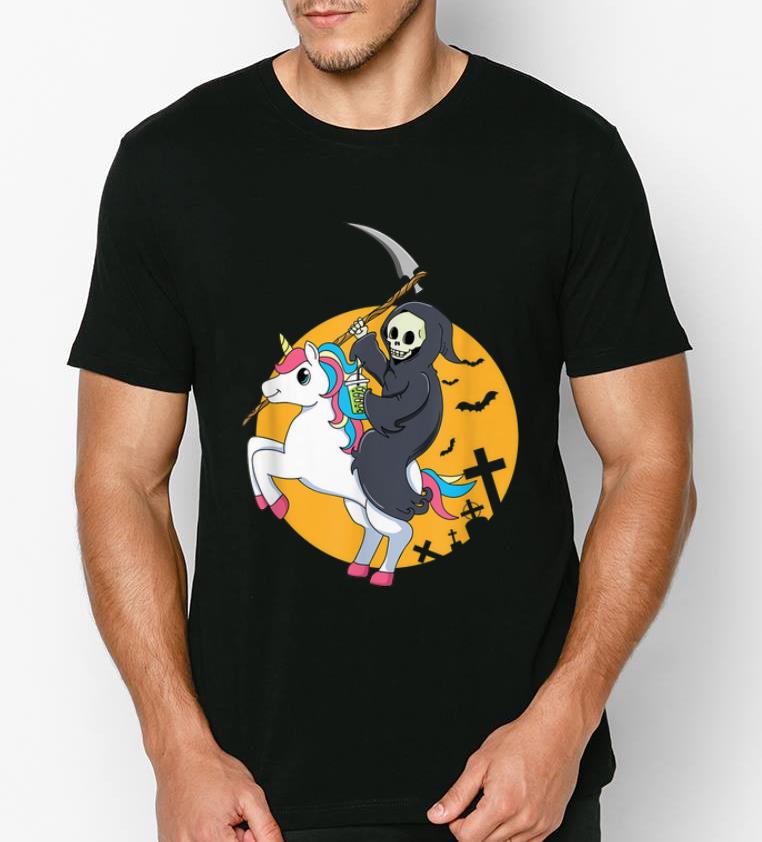Pretty Halloween Unicorn Grim Reaper shirt 4 - Pretty Halloween Unicorn & Grim Reaper shirt