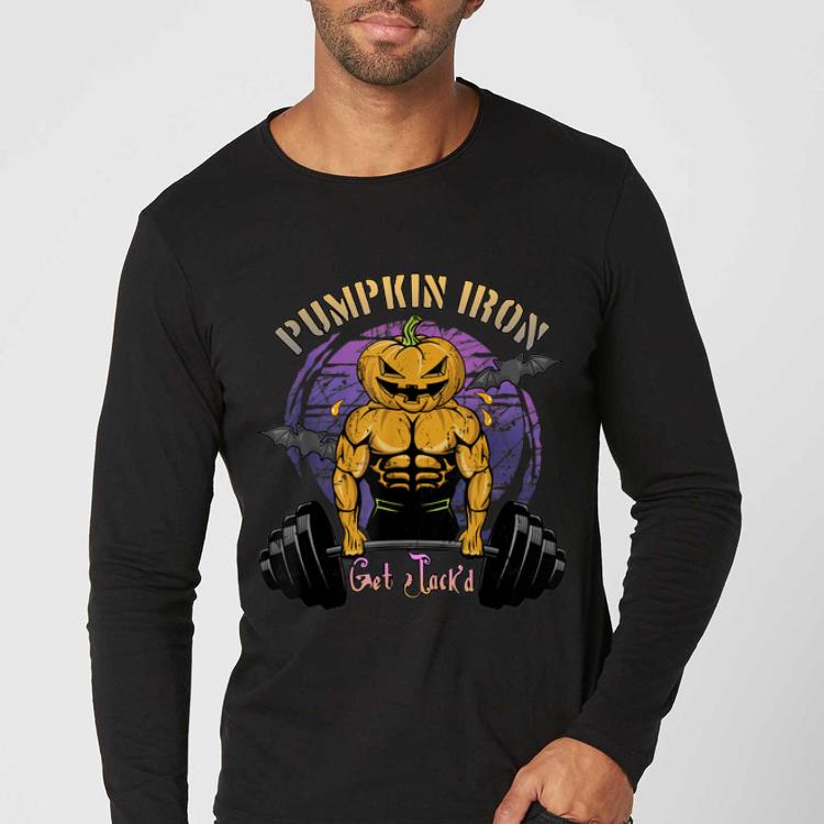 Pretty Mens Halloween Gym Workout Pumpkin Iron shirt 4 - Pretty Mens Halloween Gym Workout Pumpkin Iron shirt
