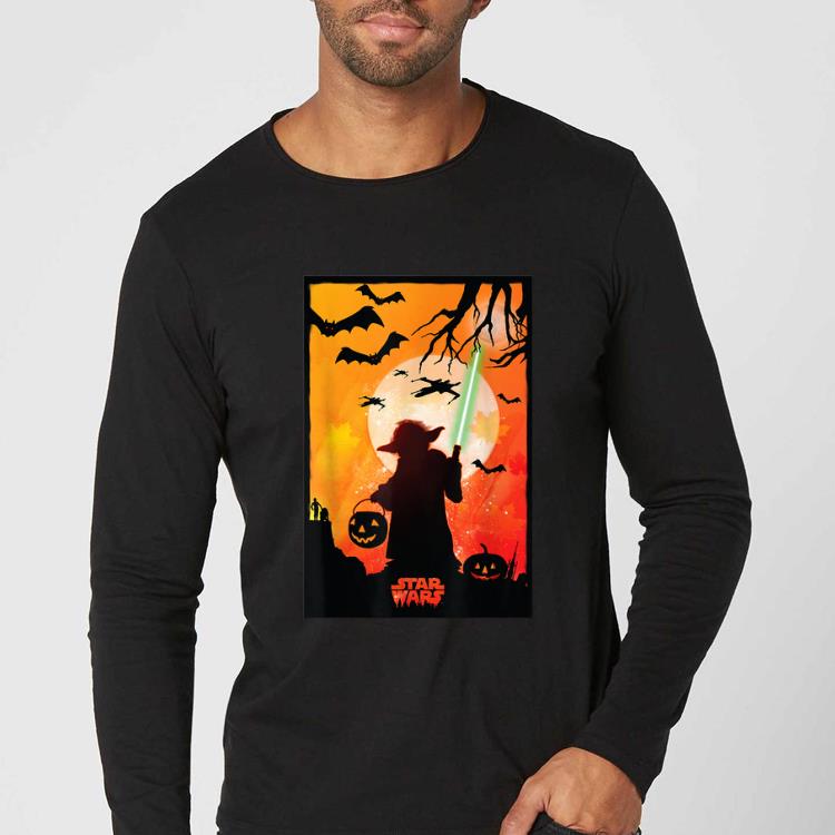 Pretty Star Wars Yoda Silhouette Halloween shirt 4 - Pretty Star Wars Yoda Silhouette Halloween shirt