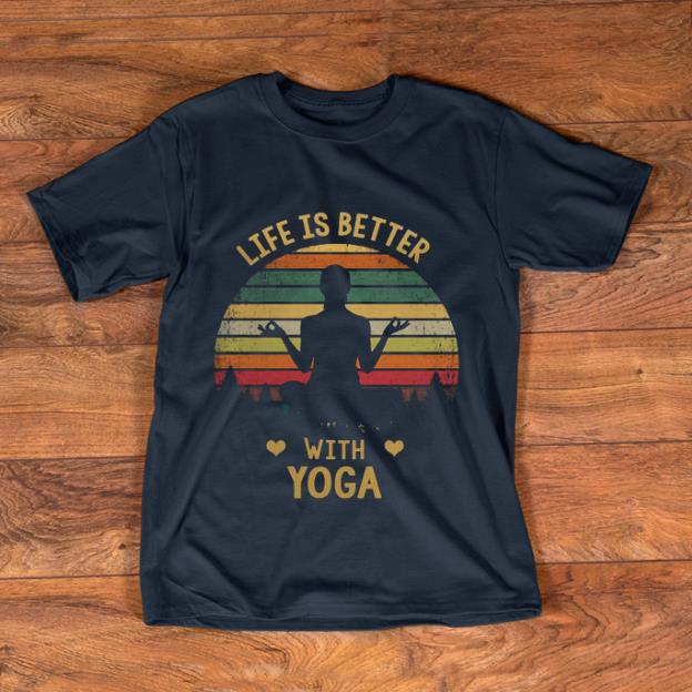 Pretty Vintage Life is better with yoga sunset shirt 1 - Pretty Vintage Life is better with yoga sunset shirt