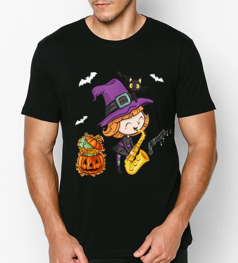 Pretty Witch Playing Saxophone Happy Halloween shirt 4 - Pretty Witch Playing Saxophone Happy Halloween shirt