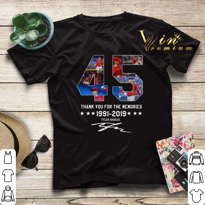 Signature 45 Thank You For The Memories 1991-2019 Tyler Skaggs shirt Signature 45 Thank You For The Memories 1991 2019 Tyler Skaggs shirt 4 - Signature 45 Thank You For The Memories 1991-2019 Tyler Skaggs shirt