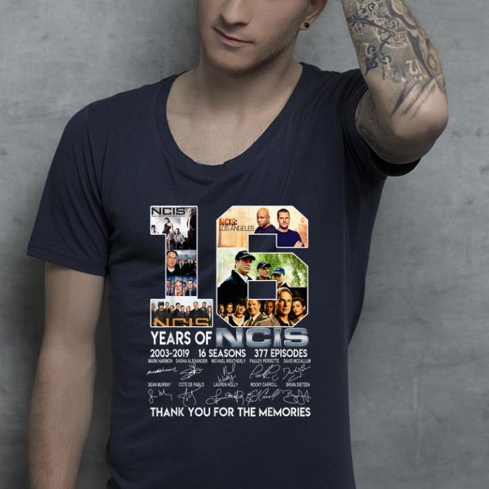 Top 16 Years Of NCIS 2003 2019 Signatures shirt 4 - Top 16 Years Of NCIS 2003-2019 Signatures shirt