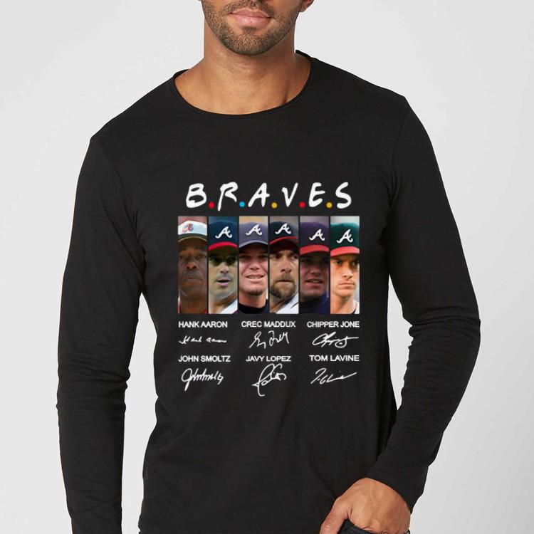 Top Atlanta Braves Team Signature Friends shirt 4 - Top Atlanta Braves Team Signature Friends shirt