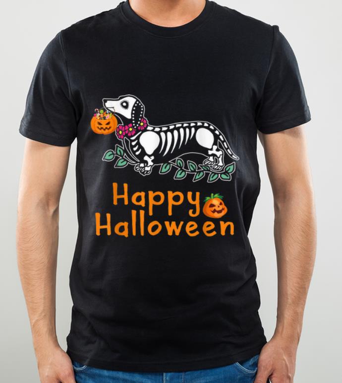 Top Dachshund Skeleton Pumpkin Happy Halloween shirt 4 - Top Dachshund Skeleton Pumpkin Happy Halloween shirt