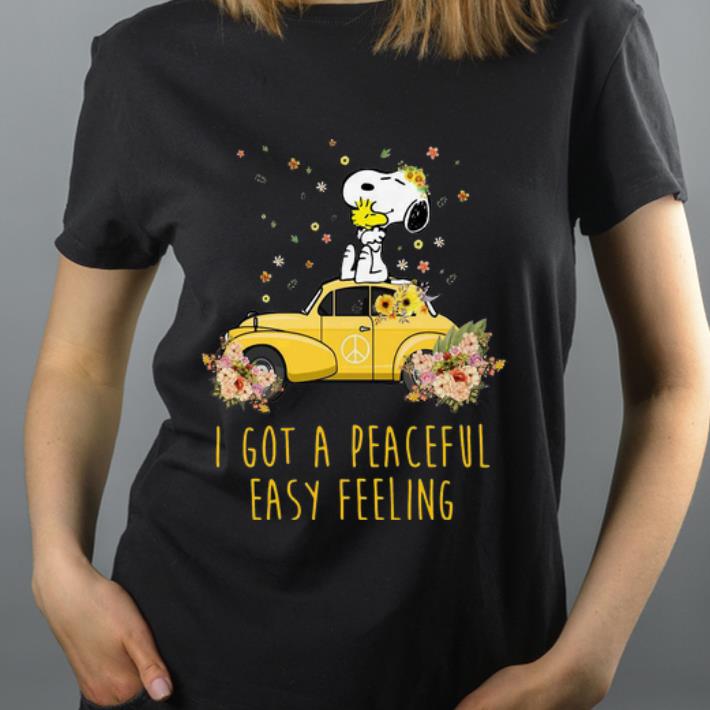 Top Peace Volkswagen Beetle Snoopy I Got A Peaceful Easy Feeling shirt 4 1 - Top Peace Volkswagen Beetle Snoopy I Got A Peaceful Easy Feeling shirt