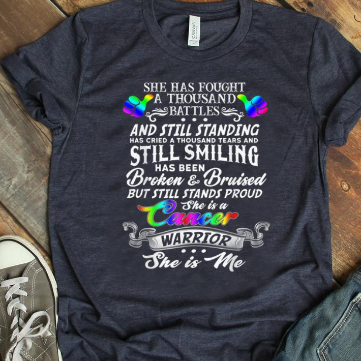 Top She has fought a thousand battles She is a Cancer Warrior shirt 1 - Top She has fought a thousand battles She is a Cancer Warrior shirt