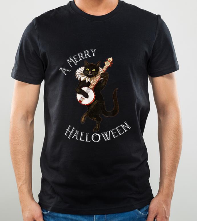 Top Vintage Black Cat Halloween Mens Womens shirt 4 - Top Vintage Black Cat Halloween Mens Womens shirt