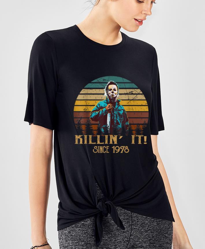 Top Vintage Retro Michael Myers Killin It Since 1978 Halloween shirt 4 - Top Vintage Retro Michael Myers Killin' It Since 1978 Halloween shirt