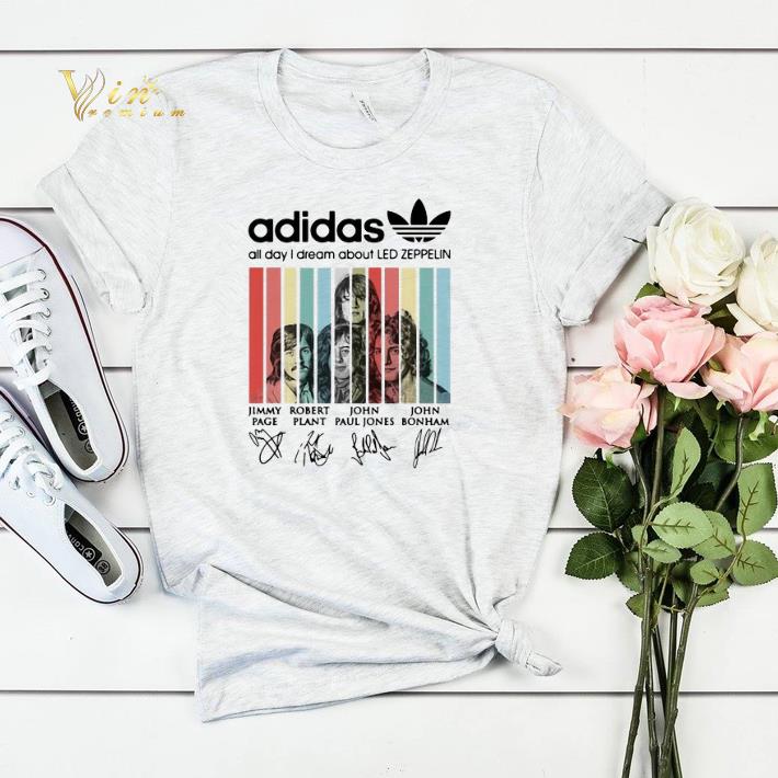 Vintage adidas all day i dream about Led Zeppelin signatures shirt 4 - Vintage adidas all day i dream about Led Zeppelin signatures shirt