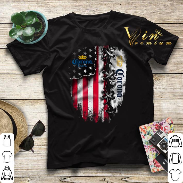 American flag Corona Extra inside shirt 4 - American flag Corona Extra inside shirt