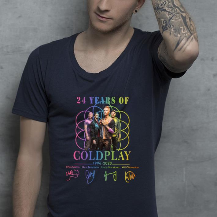 Awesome 24 Years Of Coldplay 1996 2020 Signature shirt 4 - Awesome 24 Years Of Coldplay 1996 2020 Signature shirt