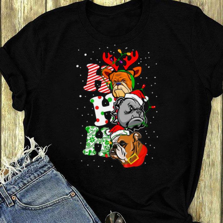 Awesome Bulldog Santa Ho Ho Ho Christmas shirt 4 - Awesome Bulldog Santa Ho Ho Ho Christmas shirt
