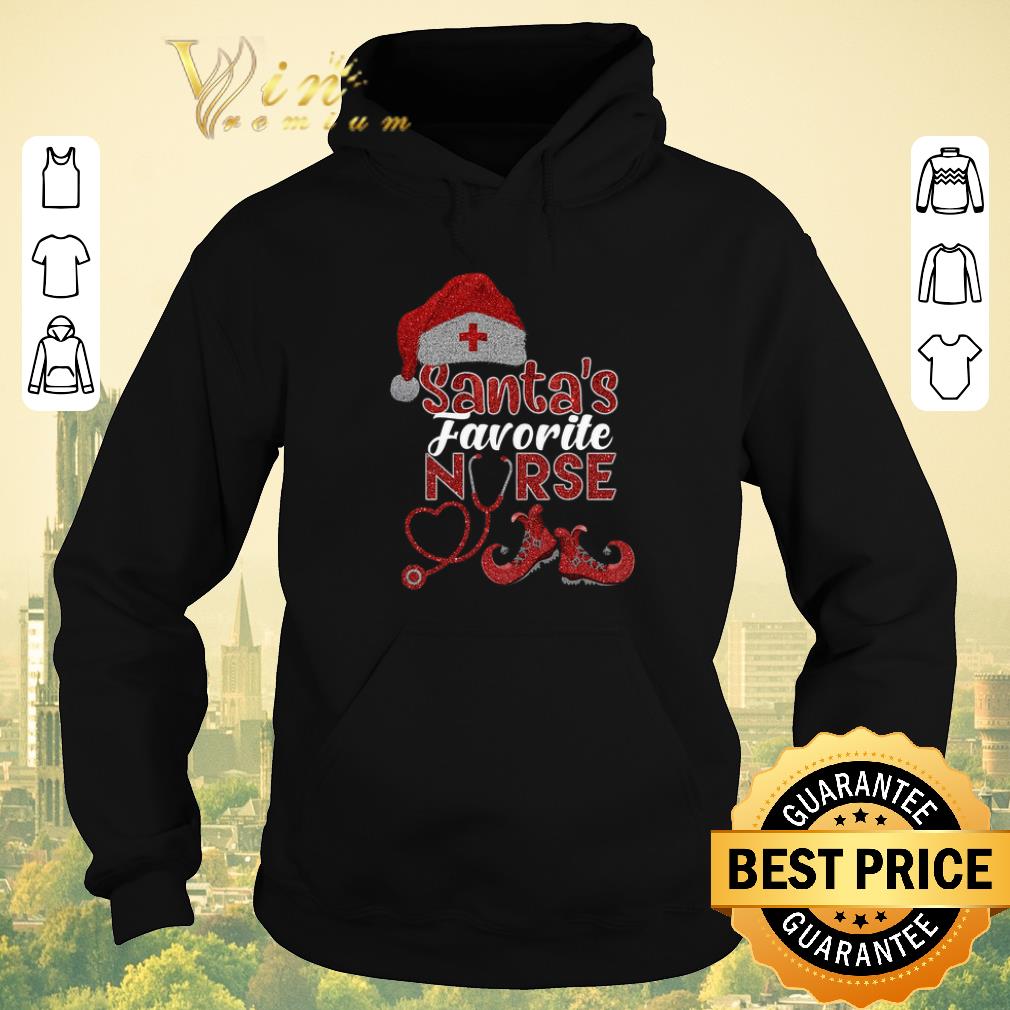 Awesome Christmas Glitter Santa s favorite nurse shirt 4 - Awesome Christmas Glitter Santa's favorite nurse shirt