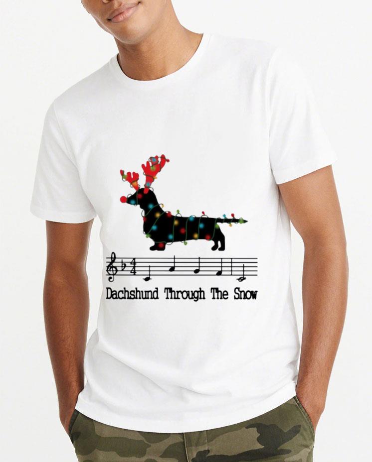 Awesome Dachshund Through The Snow Music Note Christmas shirt 4 - Awesome Dachshund Through The Snow Music Note Christmas shirt