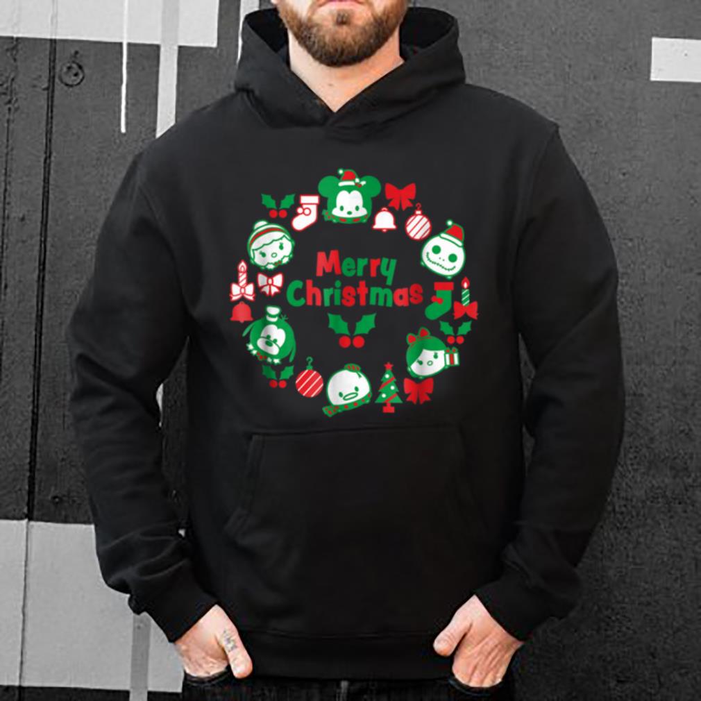 Awesome Disney Tsum Tsum Character Wreath Christmas Holiday shirt 4 - Awesome Disney Tsum Tsum Character Wreath Christmas Holiday shirt