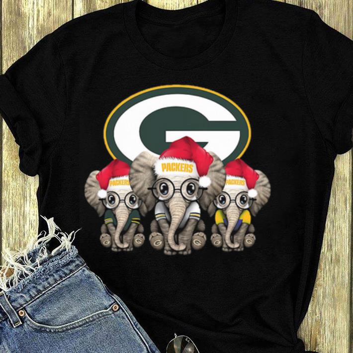 Awesome Elephant Santa Green Bay Packers shirt 4 - Awesome Elephant Santa Green Bay Packers shirt