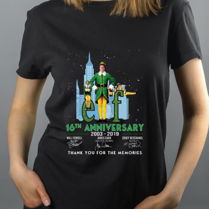 Awesome Elf 16th Anniversary 2003 2019 Thank You For The Memories shirt 4 - Awesome Elf 16th Anniversary 2003 2019 Thank You For The Memories shirt