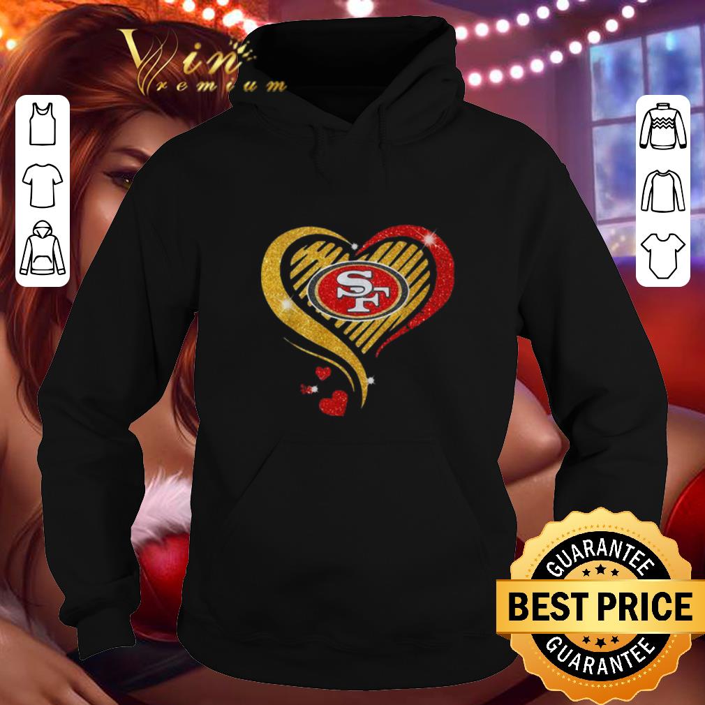 Awesome Glitter love San Francisco 49er heart shirt 4 - Awesome Glitter love San Francisco 49er heart shirt