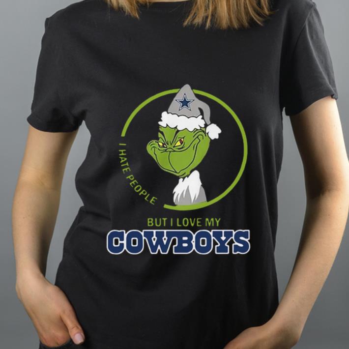 Awesome I hate people but I love my Dallas Cowboys Grinch shirt 4 1 - Awesome I hate people but I love my Dallas Cowboys Grinch shirt