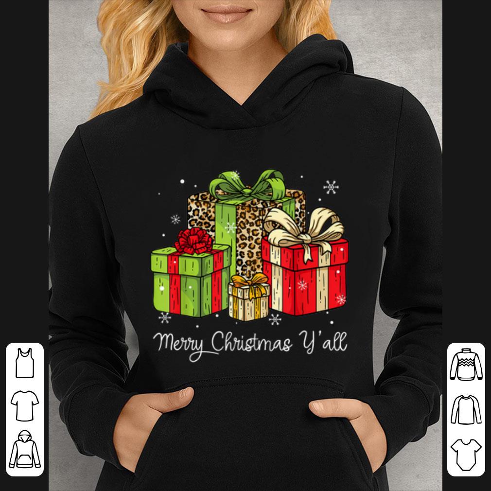 Awesome Merry Christmas Y all Leopard Print Christmas Gift Box Xmas shirt 4 - Awesome Merry Christmas Y'all Leopard Print Christmas Gift Box Xmas shirt