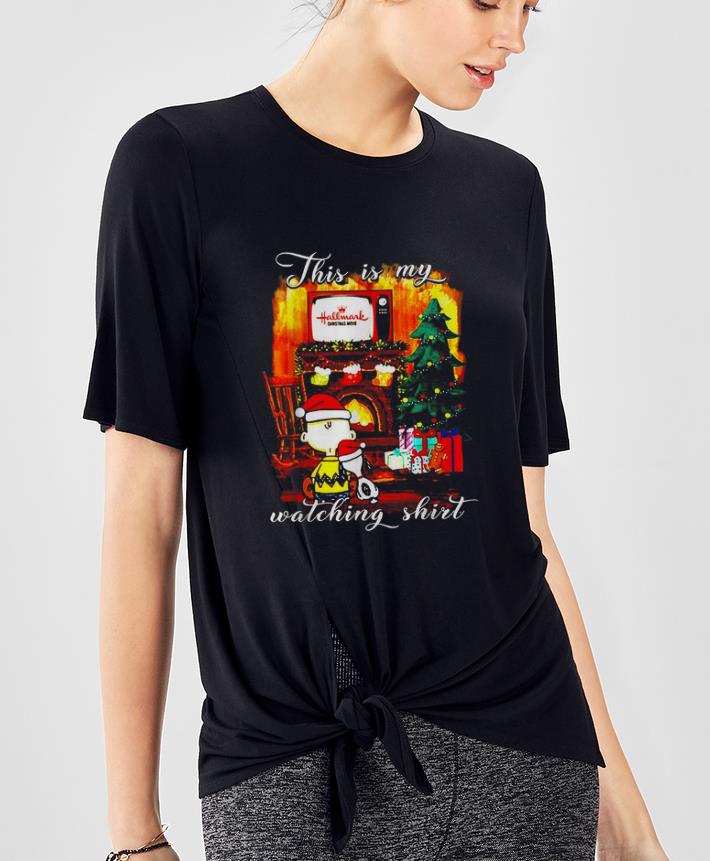 Awesome Peanuts Snoopy Charlie Brown this is my Hallmark Channel watching shirt 4 - Awesome Peanuts Snoopy Charlie Brown this is my Hallmark Channel watching shirt