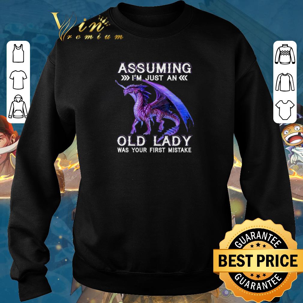 Awesome Purple Dragon Assuming I m just an old lady was your first mistake shirt sweater 2019 4 - Awesome Purple Dragon Assuming I’m just an old lady was your first mistake shirt sweater 2019