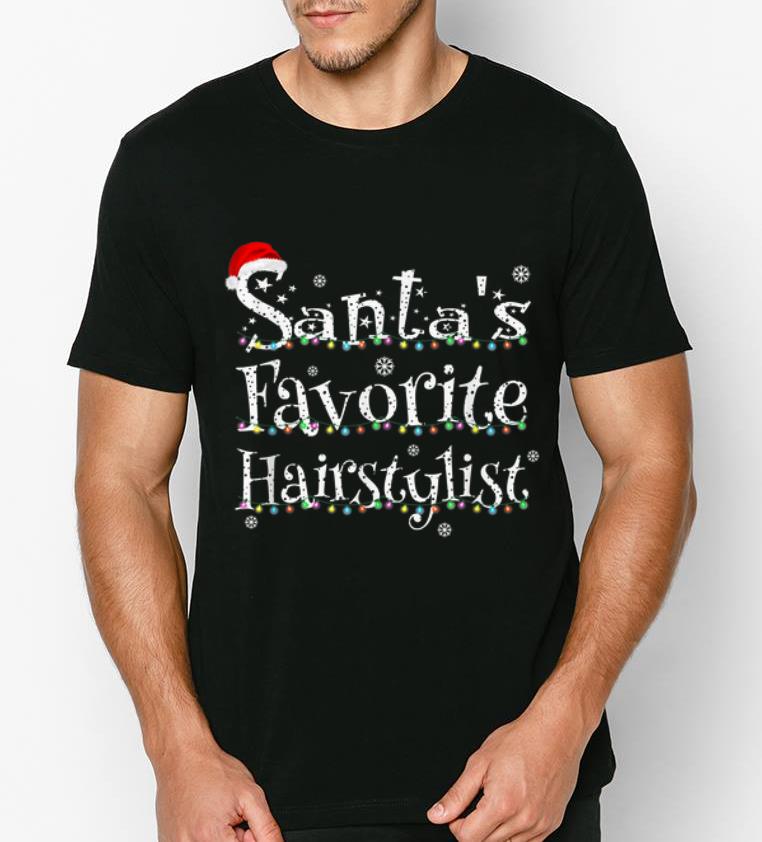 Awesome Santa s Favorite Hairstylist Xmas Lights shirt 4 - Awesome Santa's Favorite Hairstylist Xmas Lights shirt