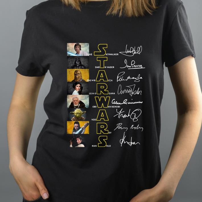 Awesome Star Wars Luke Skywalker Darth Vader Chewbacca Leia Organa Obi Wan Kenobi signatures shirt 4 - Awesome Star Wars Luke Skywalker Darth Vader Chewbacca Leia Organa Obi Wan Kenobi signatures shirt
