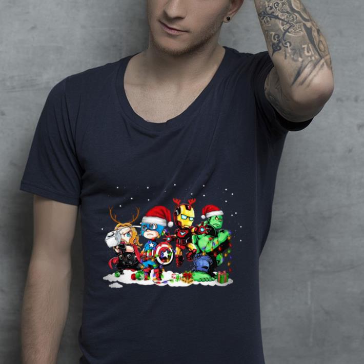 Awesome Thor Captain America Iron Man Hulk Chibi merry christmas shirt 4 - Awesome Thor Captain America Iron Man Hulk Chibi merry christmas shirt