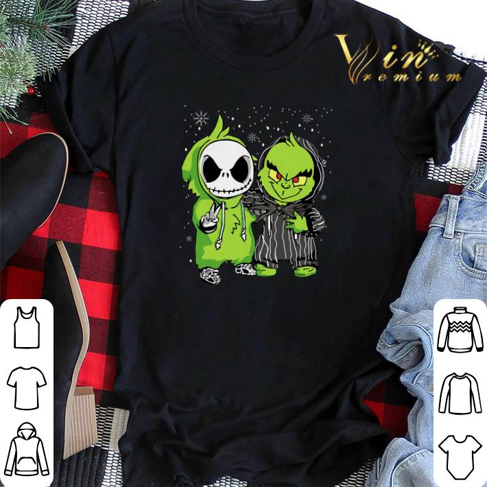 Christmas Baby Jack Skellington and Grinch shirt 2 - Christmas Baby Jack Skellington and Grinch shirt