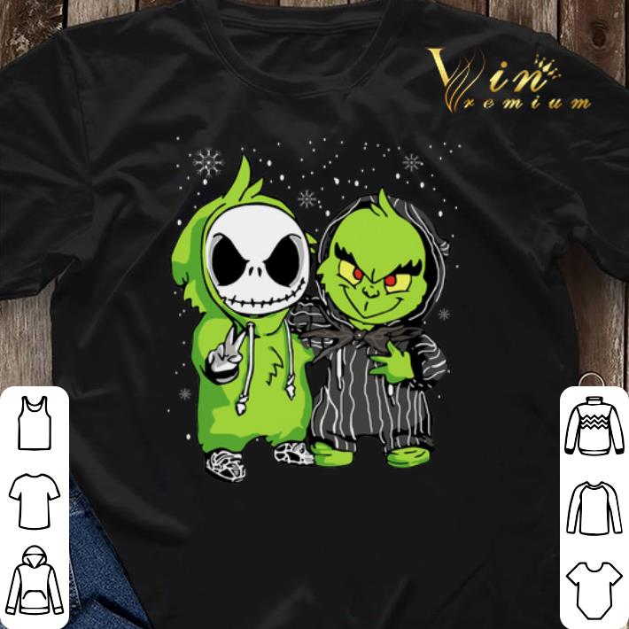 Christmas Baby Jack Skellington and Grinch shirt 3 - Christmas Baby Jack Skellington and Grinch shirt