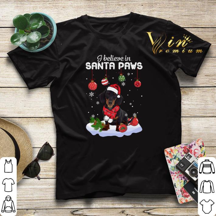 Dachshund i believe in Santa paws Christmas shirt Dachshund i believe in Santa paws Christmas shirt 4 - Dachshund i believe in Santa paws Christmas shirt