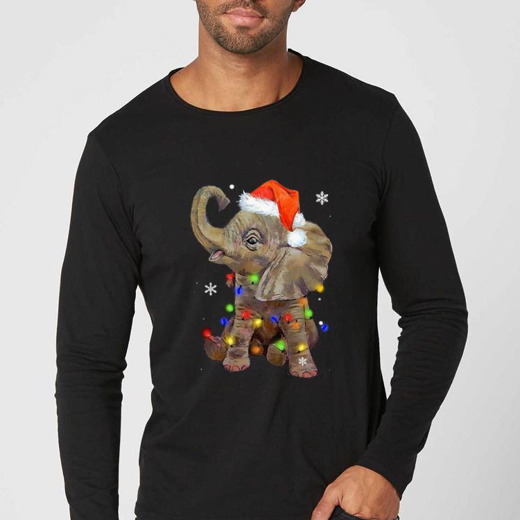 Great Elephant Santa Christmas Light shirt 4 - Great Elephant Santa Christmas Light shirt