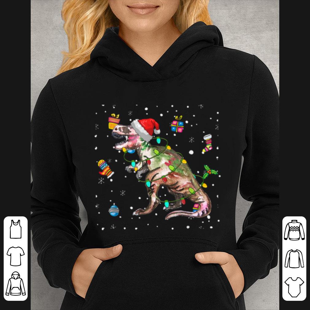 Great dinosaur Lights with Santa Hat Christmas Pajamas Funny Gifts shirt 4 - Great dinosaur Lights with Santa Hat Christmas Pajamas Funny Gifts shirt