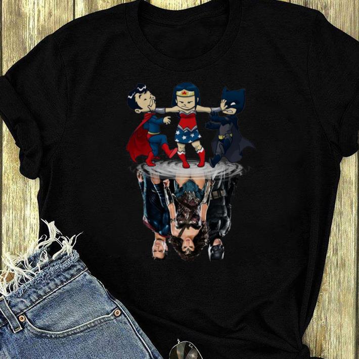 Hot DC Superman Wonder Woman And Batman Water Reflection Mirror shirt 4 - Hot DC Superman Wonder Woman And Batman Water Reflection Mirror shirt