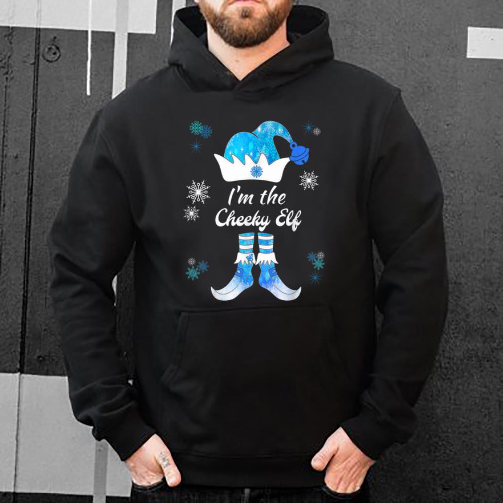 Hot I Am The Cheeky Elf Matching Family Group Christmas Blue sweater 4 - Hot I Am The Cheeky Elf Matching Family Group Christmas Blue sweater