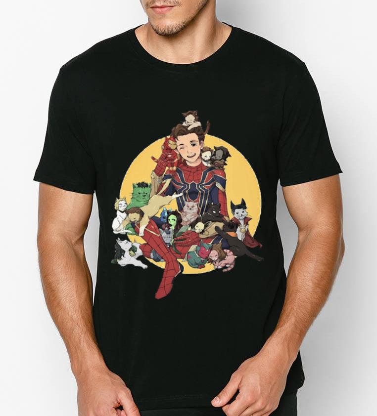 Hot Peter Parker Spider Man And Avengers Cat shirt 4 - Hot Peter Parker Spider Man And Avengers Cat shirt